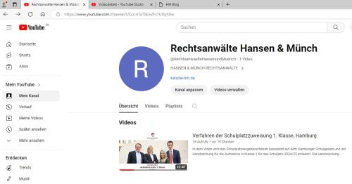 Verfahren der Schulplatzzuweisung erklärt auf Youtube