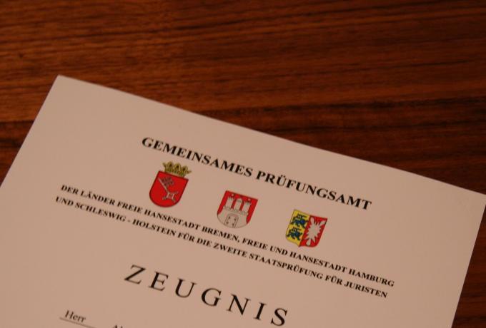 Zeugnis Staatsexamen